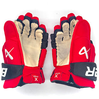 Bauer Vapor Hyperlite - Gants d'occasion NHL Pro Stock - Andrei Svechnikov (rouge/noir)